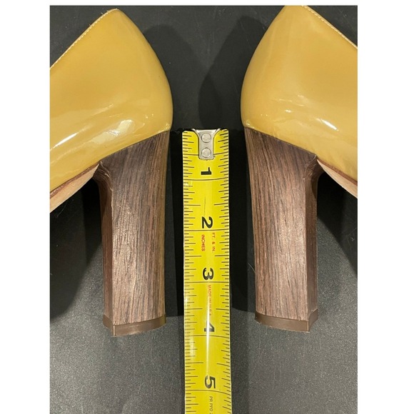 Kate Spade Yellow Patton Heels Made in Italy Size 8 - Picture 3 of 5